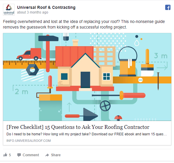 Roofing Facebook Ads
