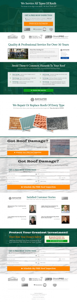 The 7 Elements of a Perfect Roofing Landing Page